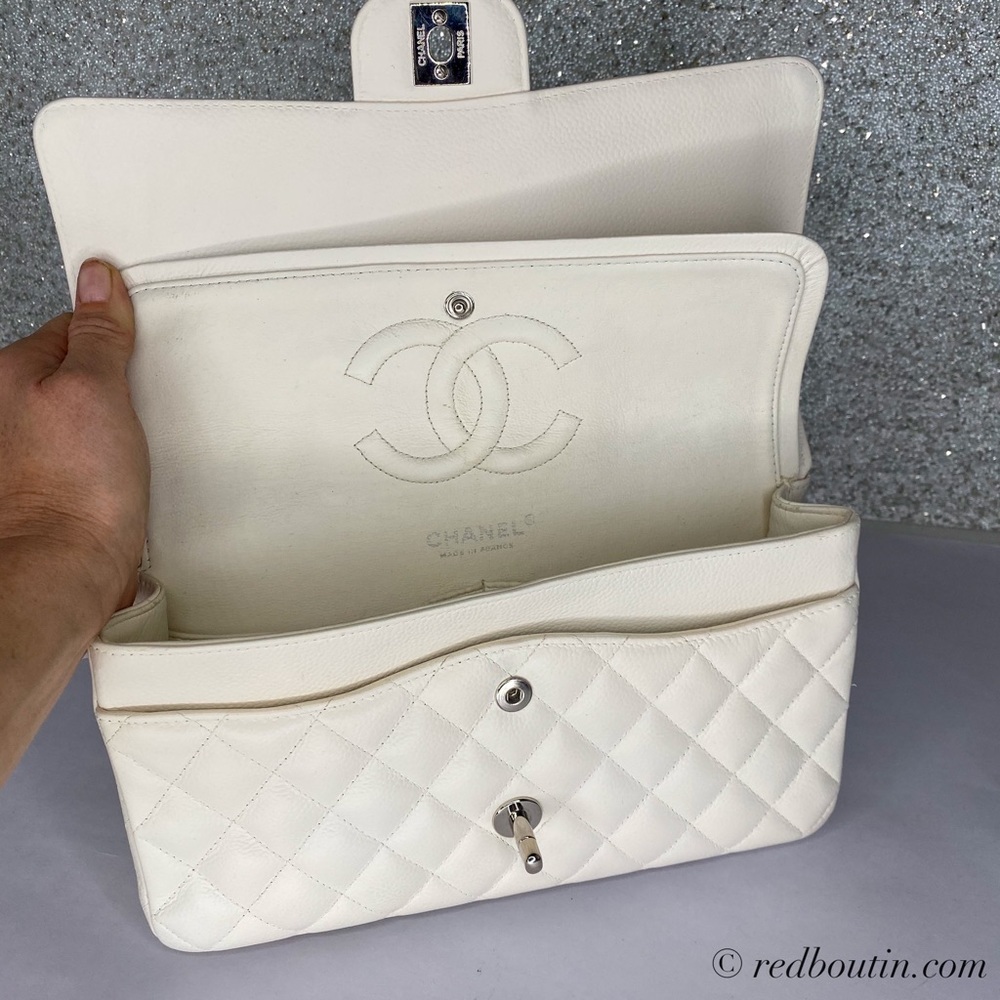 🎈SOLD White Classic Flap Chain shoulder Bag - Picture 6 of 8